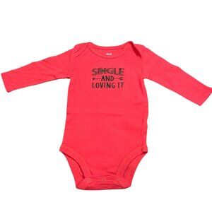 Valentine Single And Loving It Red Long Sleeve Bodysuit Just One You by Carter's